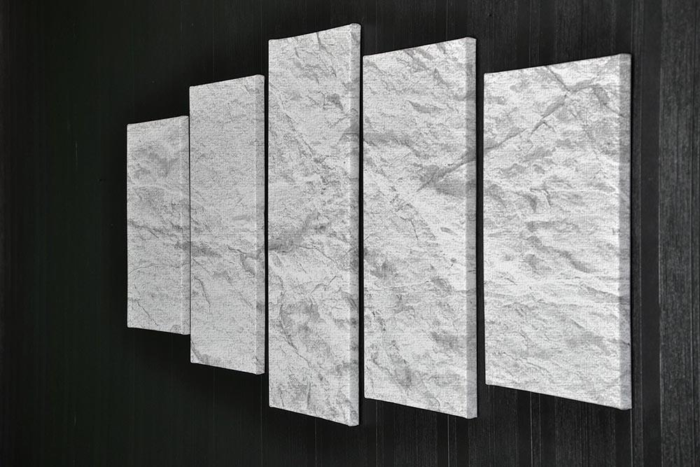 Background of white stone 5 Split Panel Canvas - Canvas Art Rocks - 2