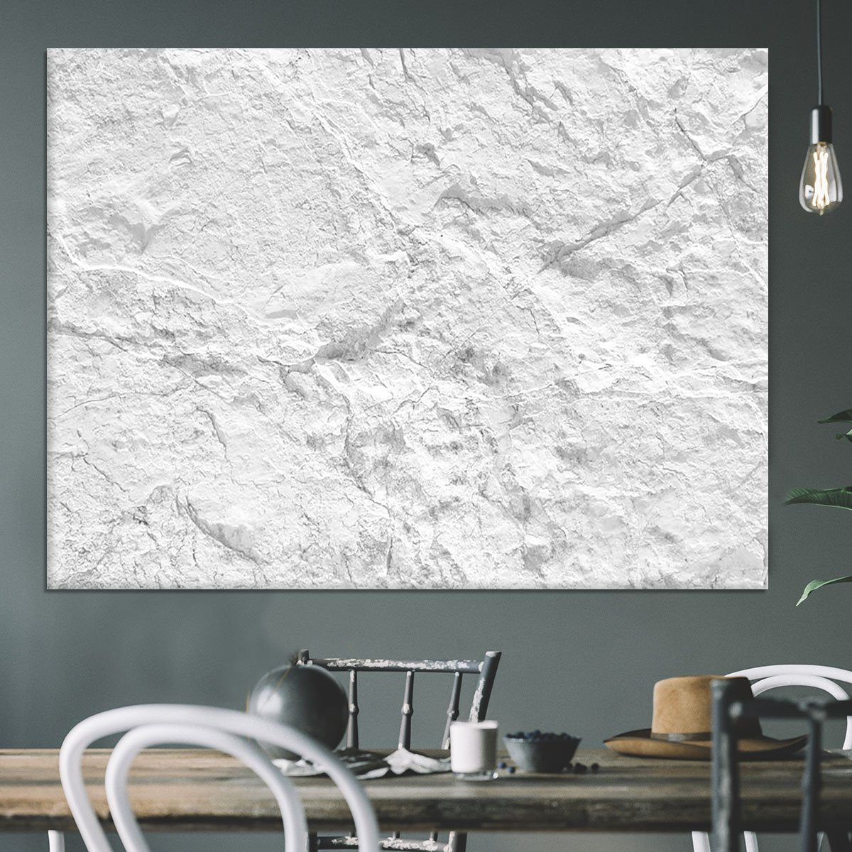Background of white stone Canvas Print or Poster