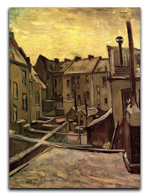 Backyards of Old Houses in Antwerp in the Snow by Van Gogh Canvas Print & Poster  - Canvas Art Rocks - 1
