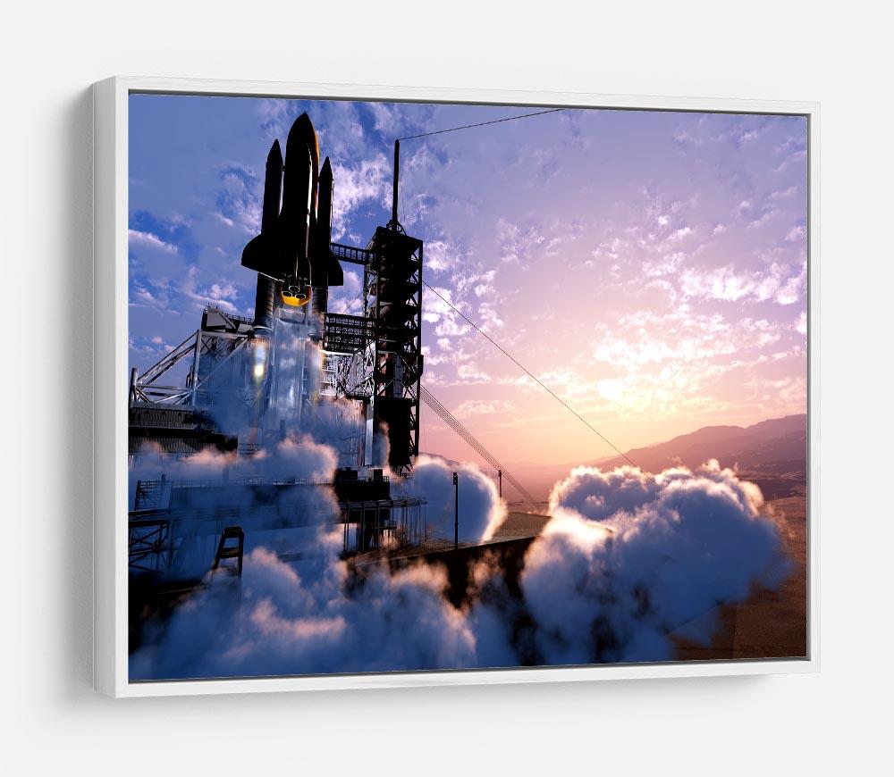 Baikonur with the spacecraft against the sky HD Metal Print