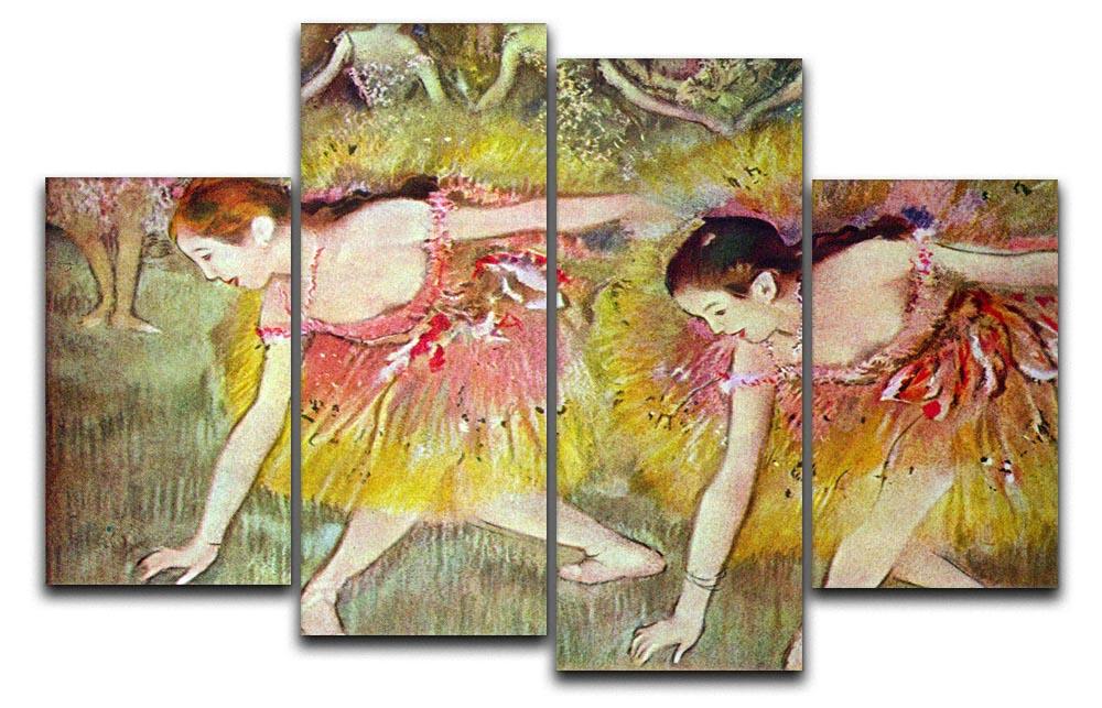 Ballet dancers by Degas 4 Split Panel Canvas - Canvas Art Rocks - 1