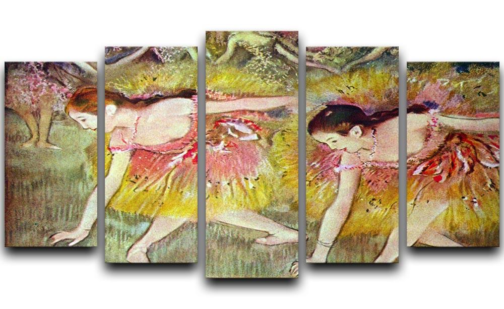 Ballet dancers by Degas 5 Split Panel Canvas - Canvas Art Rocks - 1