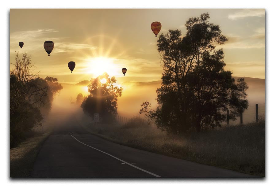 Hot Air Balloon Sunrise Print - Canvas Art Rocks - 1