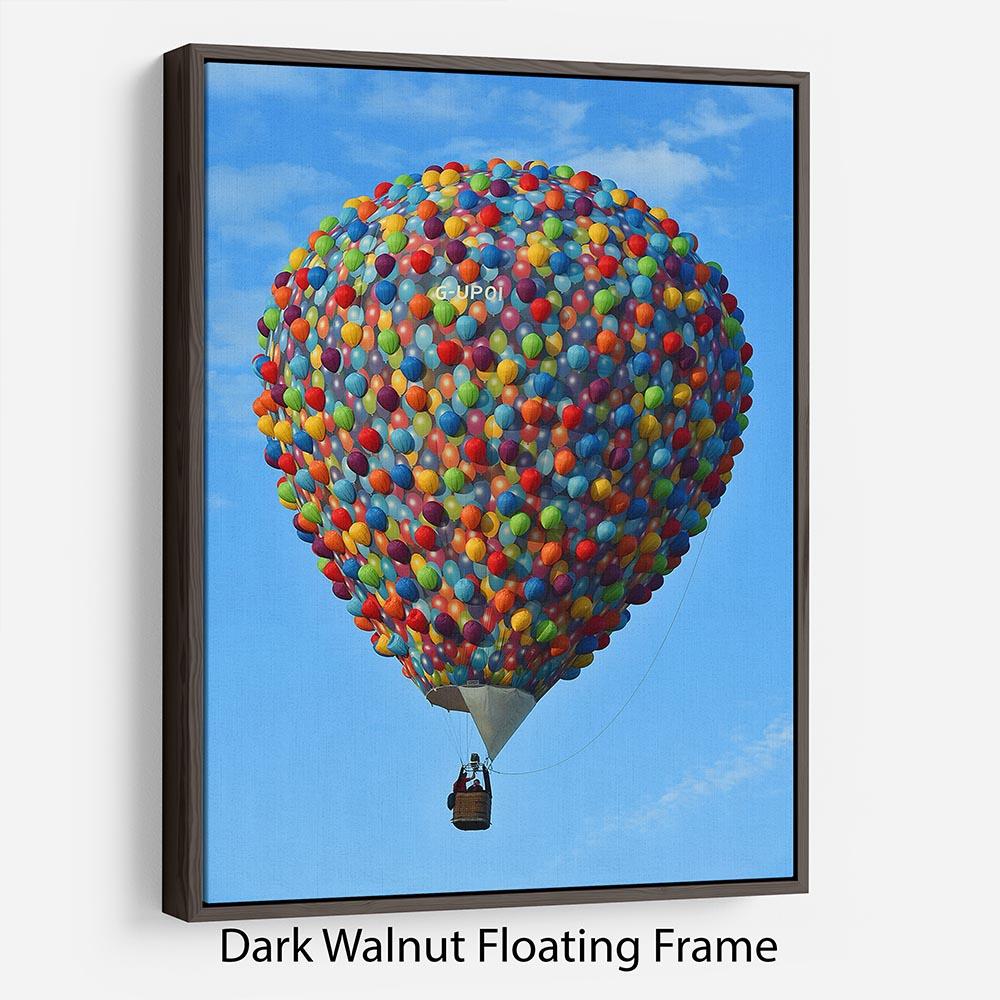 Balloon made of balloons Floating Frame Canvas - Canvas Art Rocks - 5