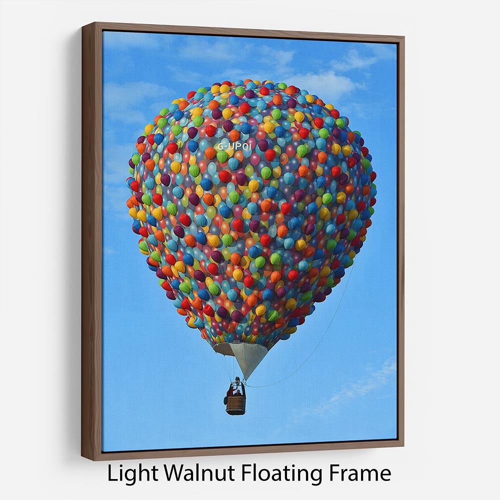 Balloon made of balloons Floating Frame Canvas - Canvas Art Rocks 7