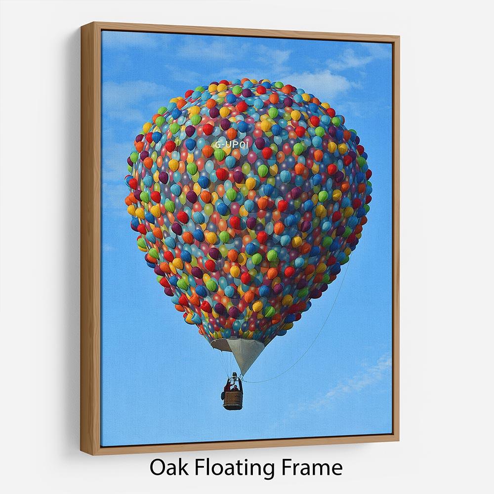 Balloon made of balloons Floating Frame Canvas - Canvas Art Rocks - 9