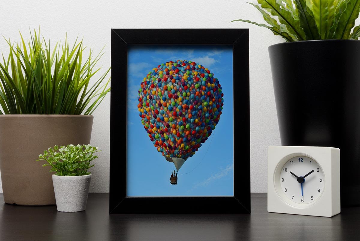 Balloon made of balloons Framed Print - Canvas Art Rocks - 2