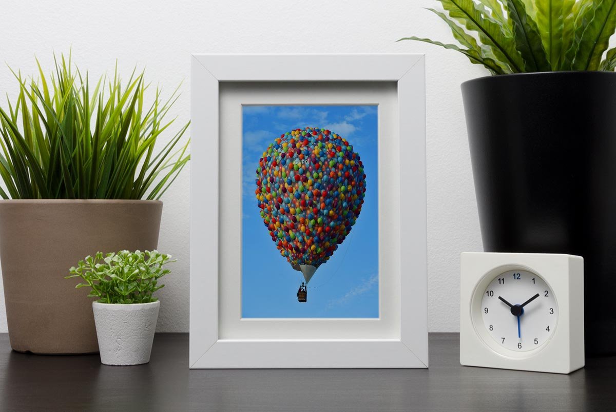 Balloon made of balloons Framed Print - Canvas Art Rocks - 3
