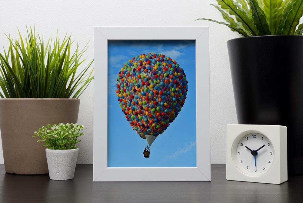 Balloon made of balloons Framed Print - Canvas Art Rocks - 4