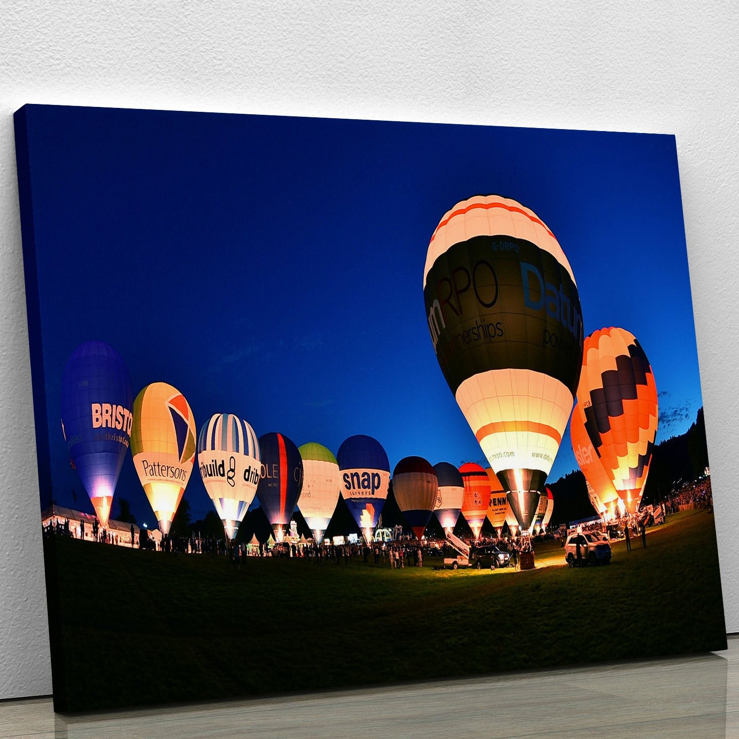 Balloons at night Canvas Print or Poster
