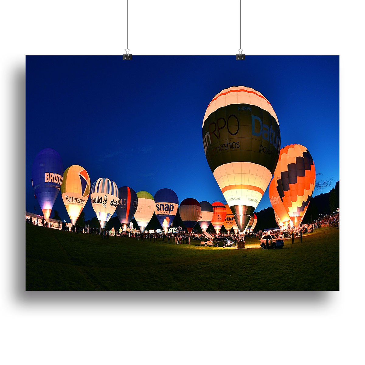Balloons at night Canvas Print or Poster