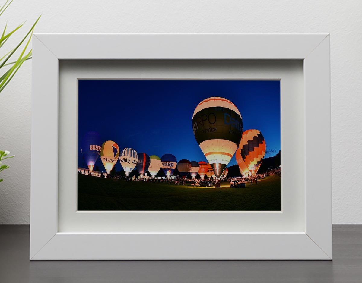 Balloons at night Framed Print - Canvas Art Rocks - 3