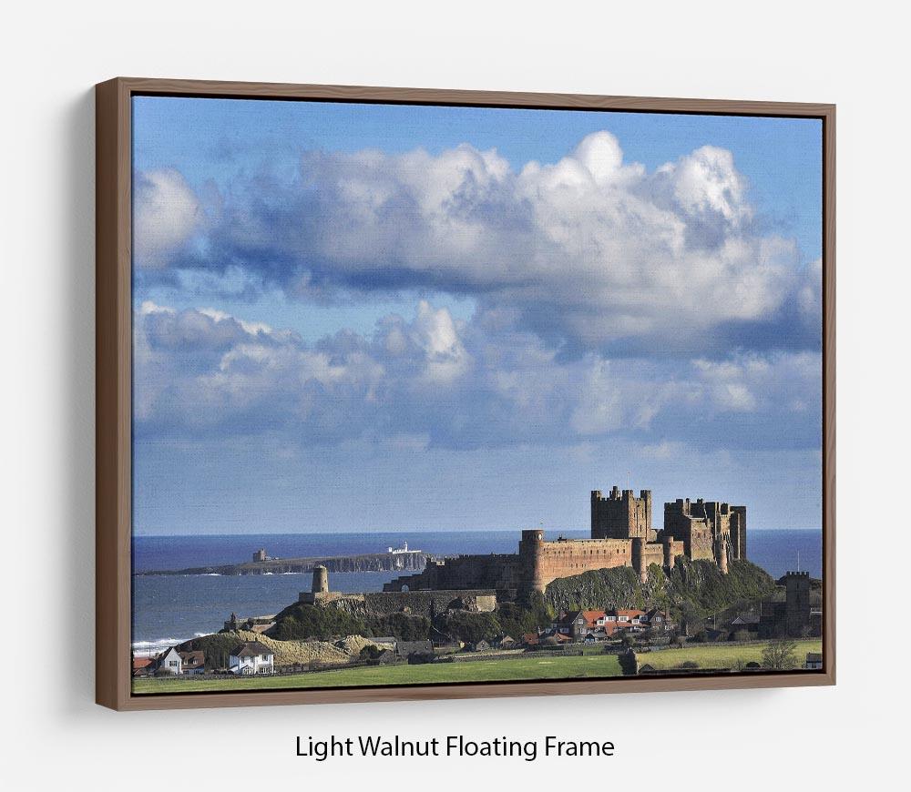 Bamburgh Castle Floating Frame Canvas - Canvas Art Rocks 7