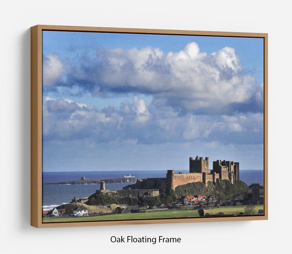 Bamburgh Castle Floating Frame Canvas - Canvas Art Rocks - 9