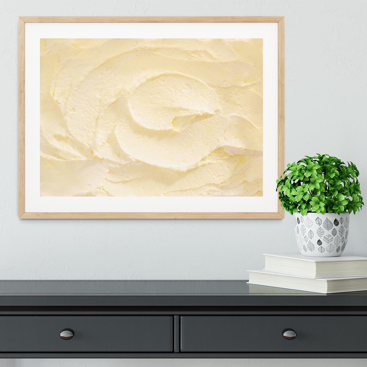 Banana Ice Cream Framed Print - Canvas Art Rocks - 3