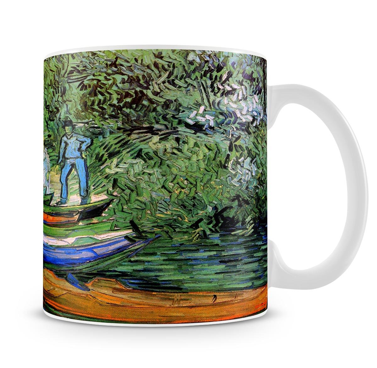 Bank of the Oise at Auvers by Van Gogh Mug - Canvas Art Rocks - 4