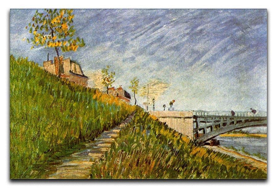 Banks of the Seine with Pont de Clichy by Van Gogh Canvas Print & Poster  - Canvas Art Rocks - 1