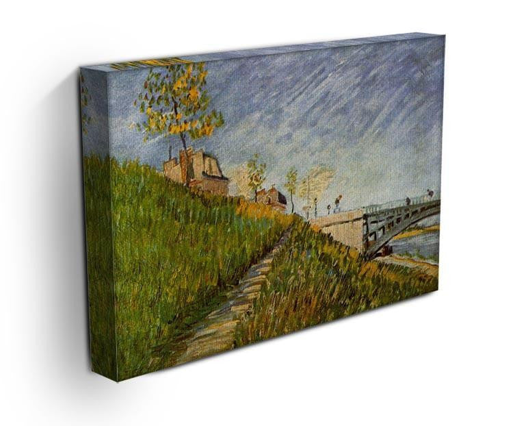 Banks of the Seine with Pont de Clichy by Van Gogh Canvas Print & Poster - Canvas Art Rocks - 3