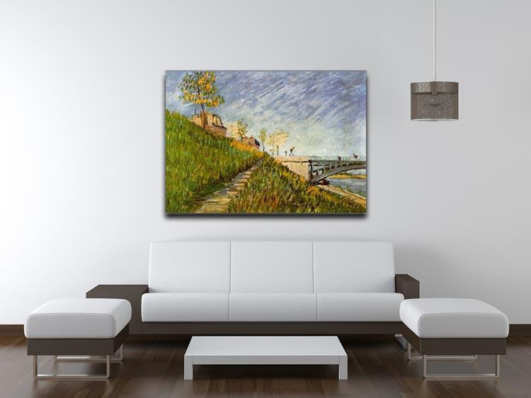 Banks of the Seine with Pont de Clichy by Van Gogh Canvas Print & Poster - Canvas Art Rocks - 4