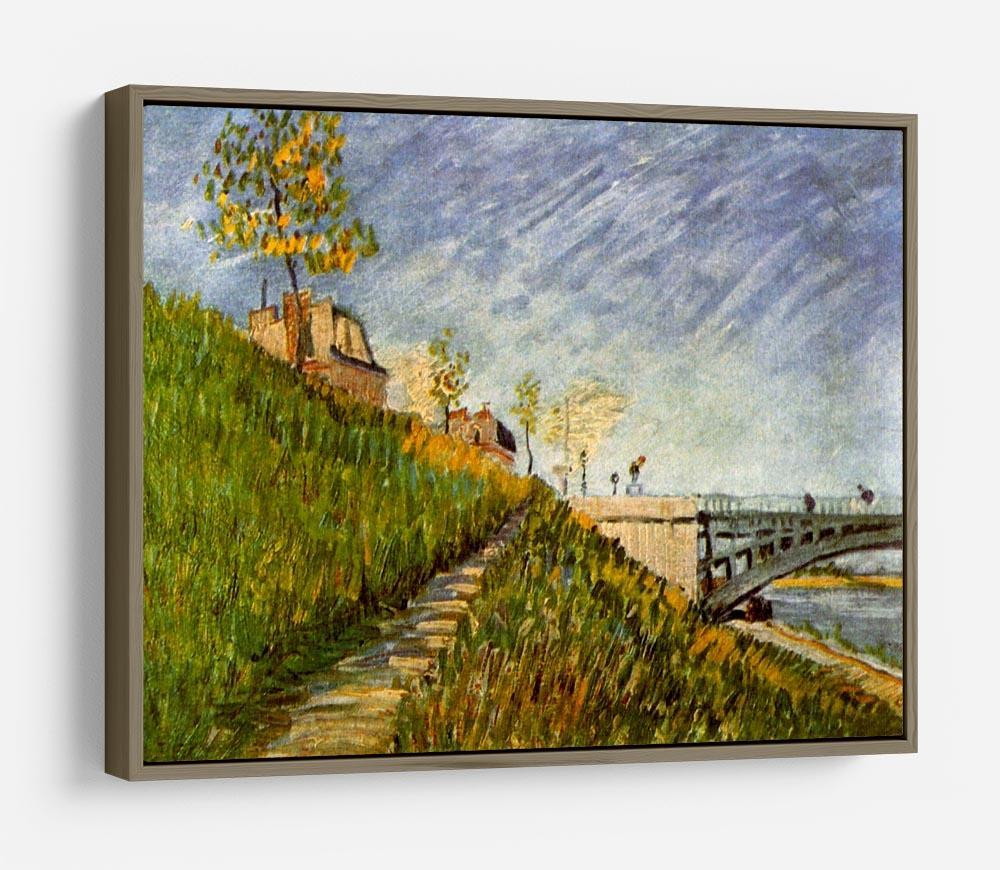 Banks of the Seine with Pont de Clichy by Van Gogh HD Metal Print