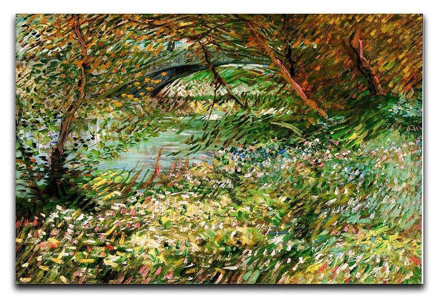 Banks of the Seine with Pont de Clichy in the Spring by Van Gogh Canvas Print & Poster  - Canvas Art Rocks - 1