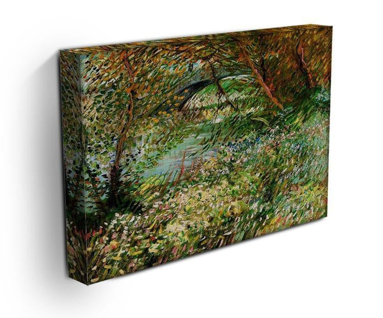 Banks of the Seine with Pont de Clichy in the Spring by Van Gogh Canvas Print & Poster - Canvas Art Rocks - 3