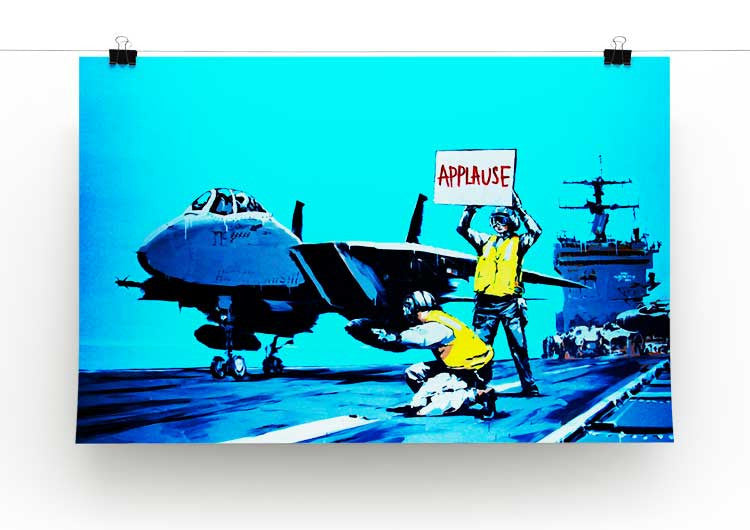 Banksy Aircraft Carrier Applause Print - Canvas Art Rocks - 2
