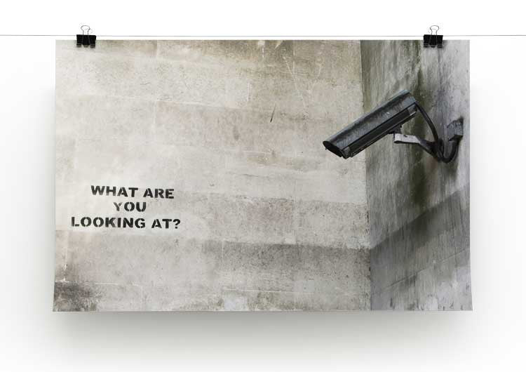 Banksy CCTV What Are You Looking at Print - Canvas Art Rocks - 2