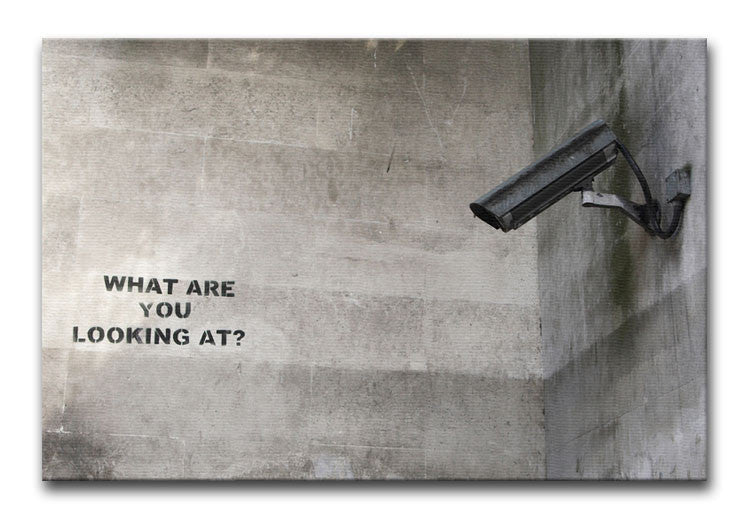 Banksy CCTV What Are You Looking at Print - Canvas Art Rocks - 1
