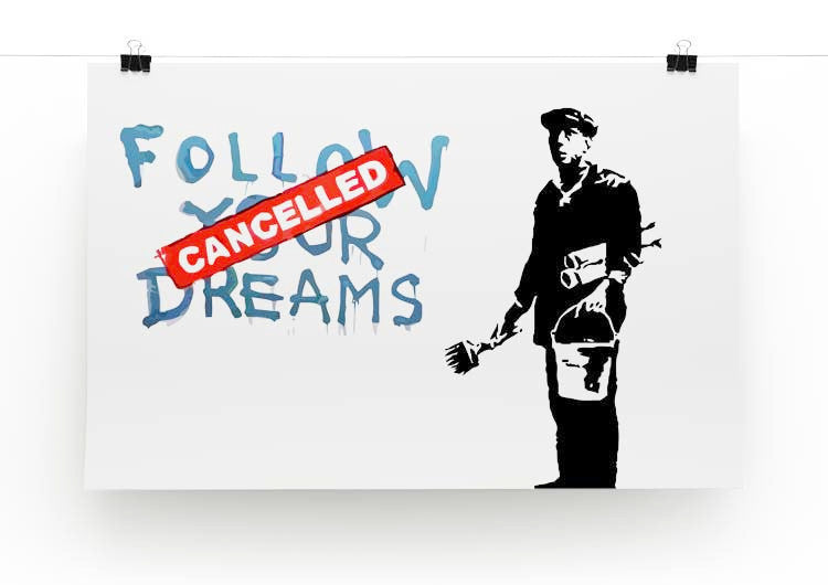 Banksy Follow Your Dreams - Cancelled Print - Canvas Art Rocks - 2