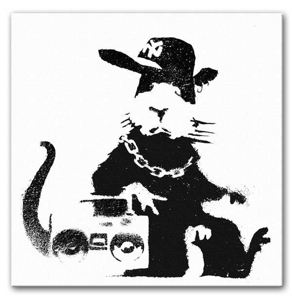 Banksy Gangster Rat Print - Canvas Art Rocks