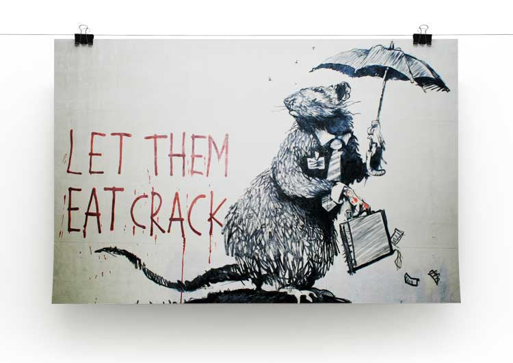 Banksy Let Them Eat Crack Print - Canvas Art Rocks - 2