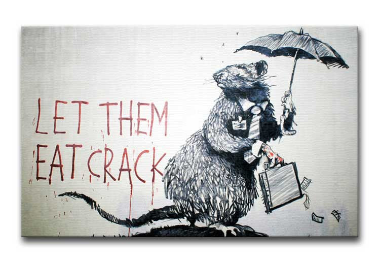Banksy Let Them Eat Crack Print - Canvas Art Rocks - 1