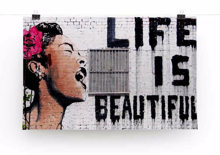 Banksy Life is Beautiful Print - Version 2 - Canvas Art Rocks - 2