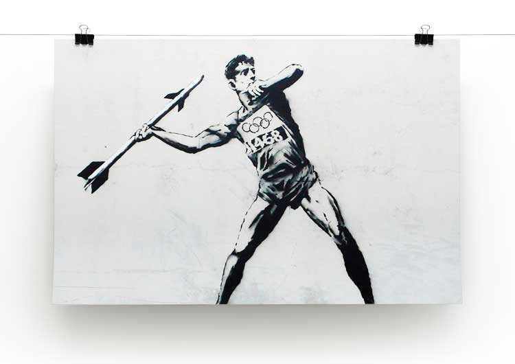 Banksy Javelin Thrower Print - Canvas Art Rocks - 2
