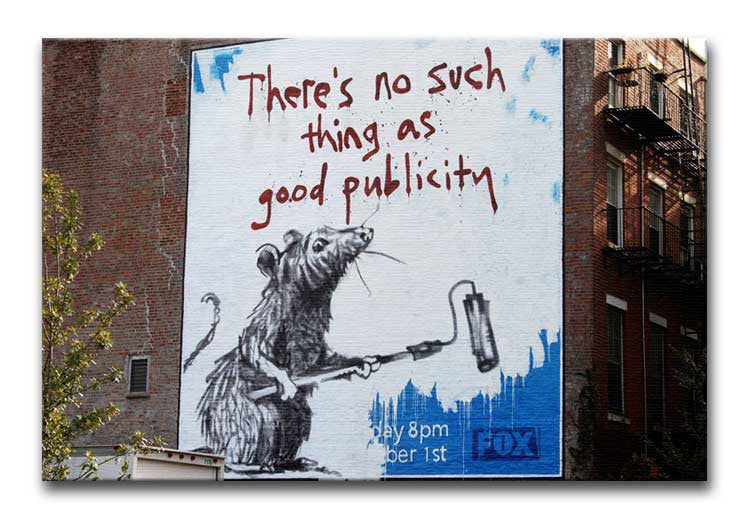 Banksy No Such Thing As Good Publicity Print - Canvas Art Rocks - 1