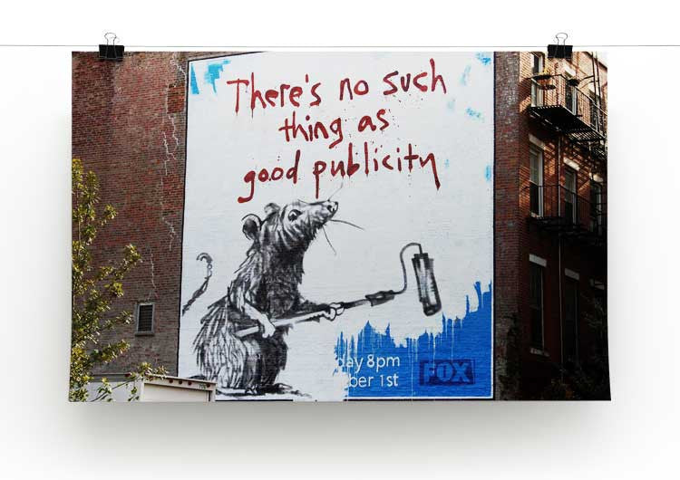 Banksy No Such Thing As Good Publicity Print - Canvas Art Rocks - 2