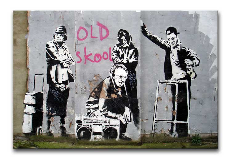 Banksy Old Skool Print - Canvas Art Rocks - 1