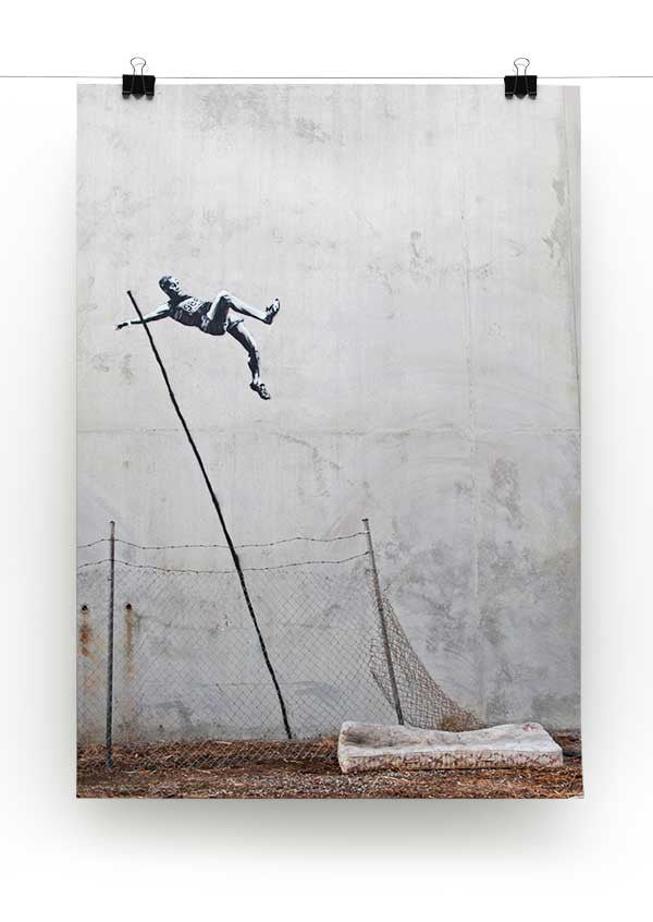 Banksy Pole Vaulter Print - Canvas Art Rocks - 2
