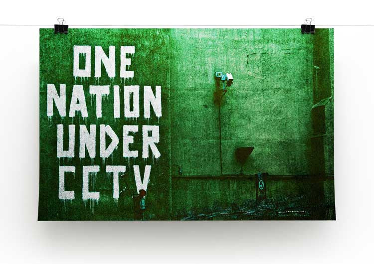 Banksy One Nation Under CCTV Print - Canvas Art Rocks - 2