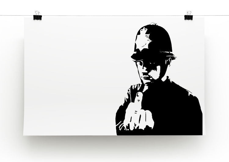Banksy Rude Policeman Print - Canvas Art Rocks - 2
