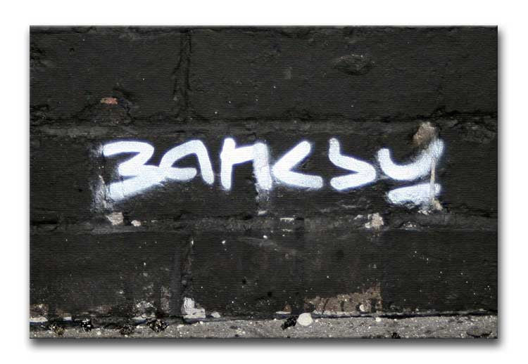 Banksy Signature Tag Print - Canvas Art Rocks - 1