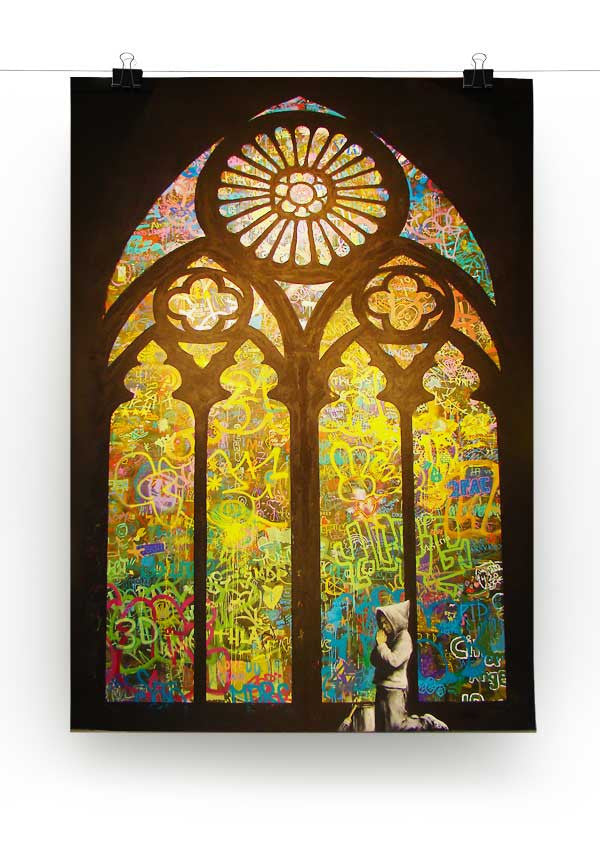Banksy Stained Glass Window Print - Canvas Art Rocks - 2