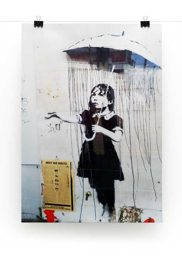 Banksy Umbrella Girl Print - Canvas Art Rocks - 2