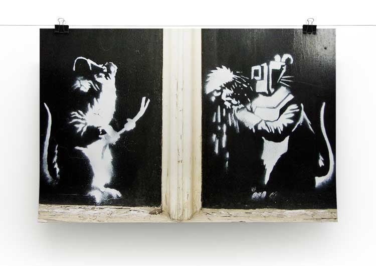 Banksy Welding Rats Print - Canvas Art Rocks - 2