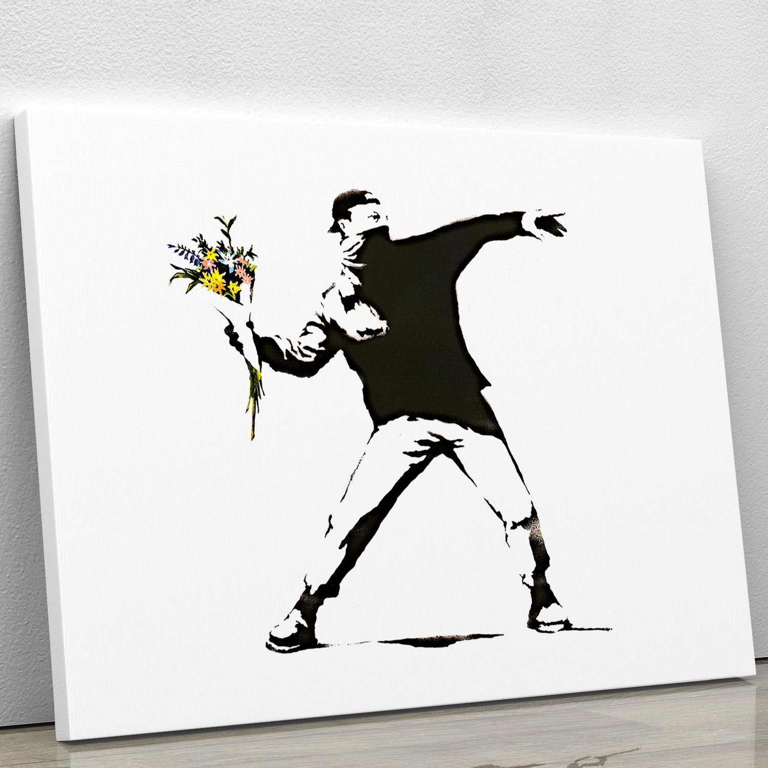 Banksy Flower Thrower Canvas Print & Poster