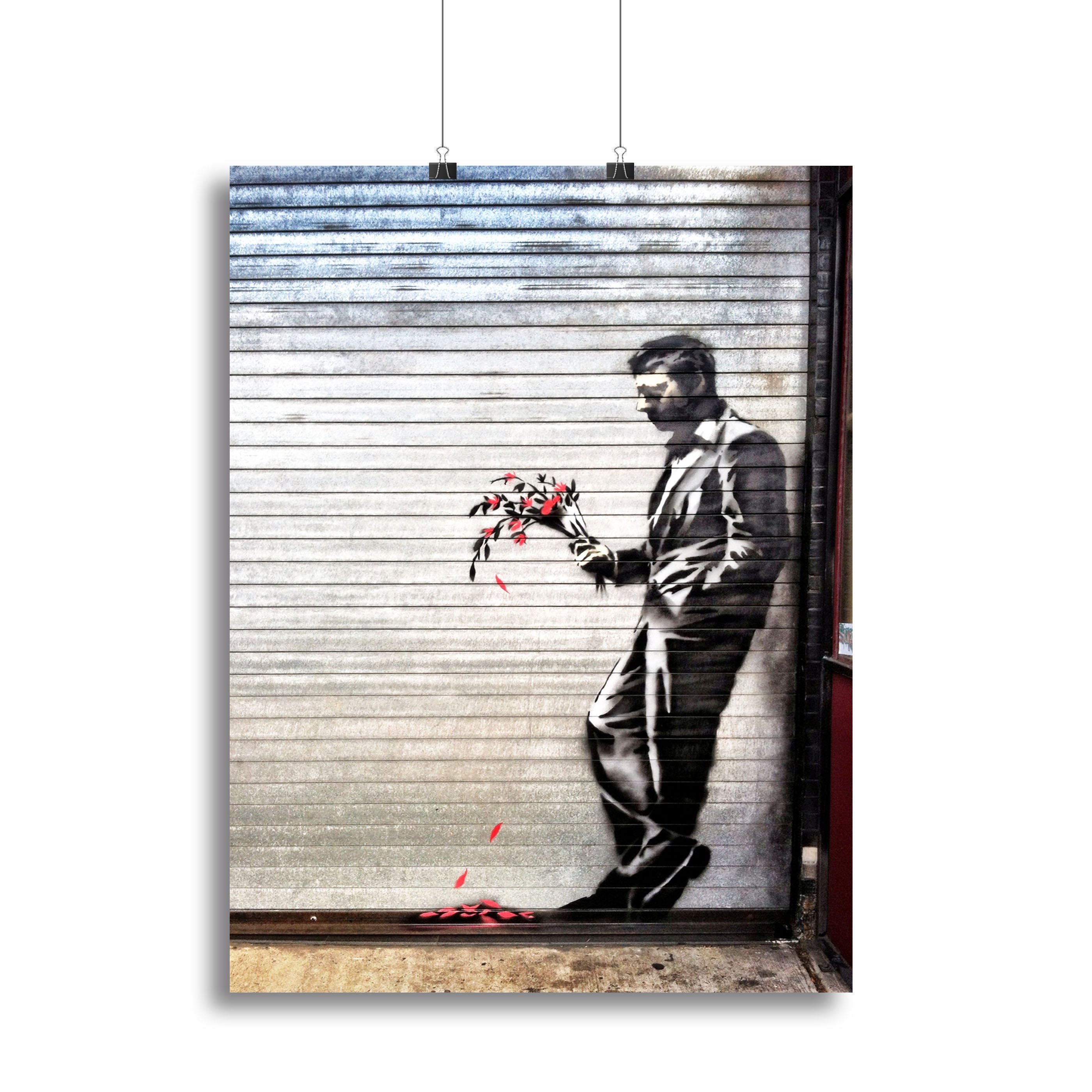 Banksy Waiting in Vain Canvas Print or Poster