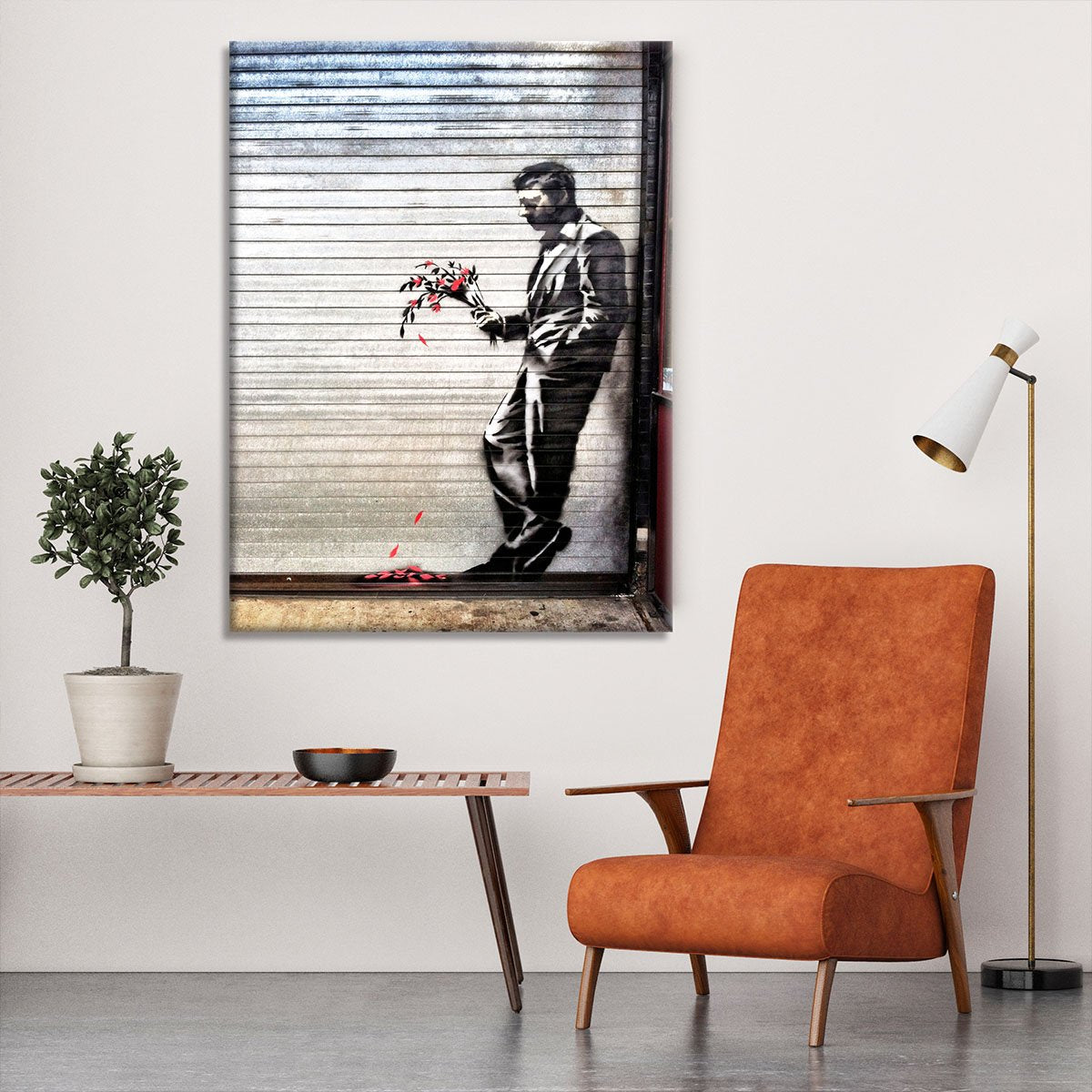 Banksy Waiting in Vain Canvas Print or Poster