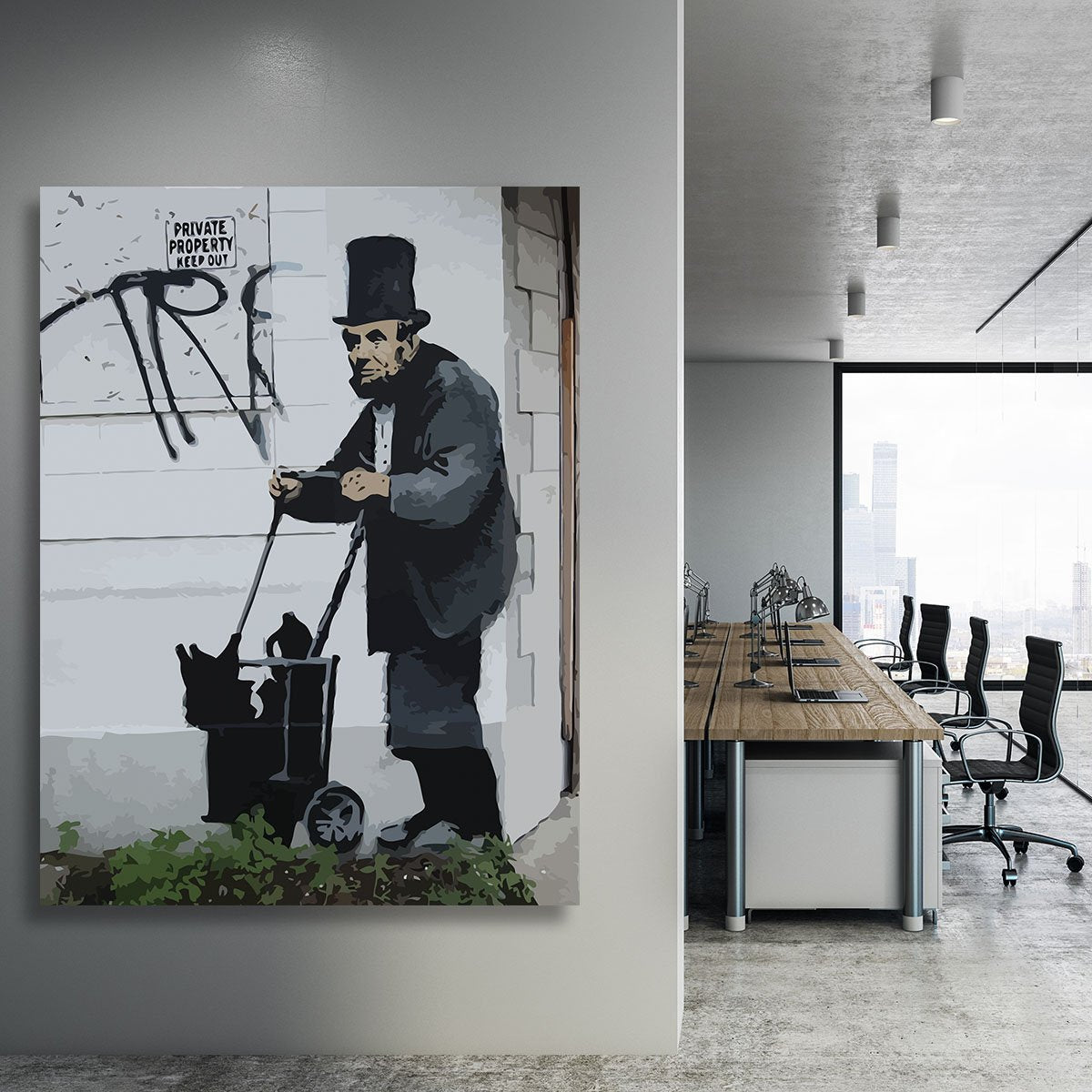 Banksy Abraham Lincoln Canvas Print or Poster