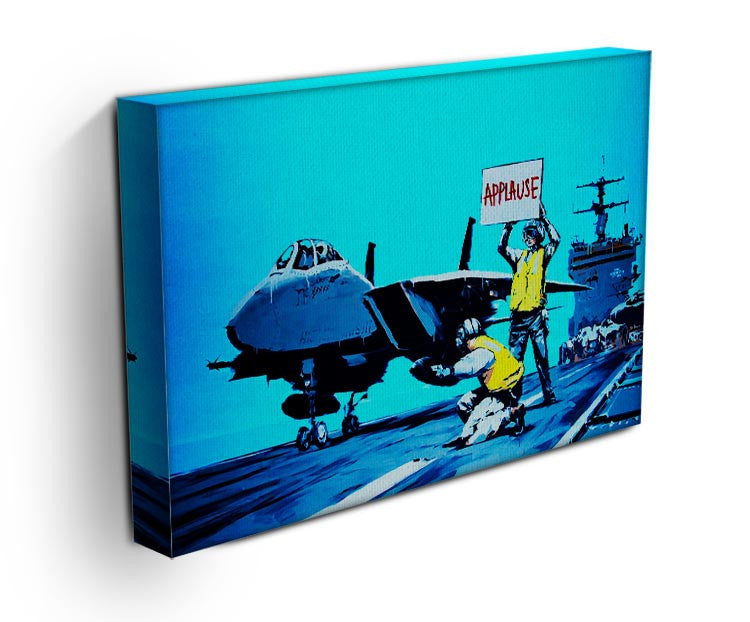Banksy Aircraft Carrier Applause Print - Canvas Art Rocks - 3